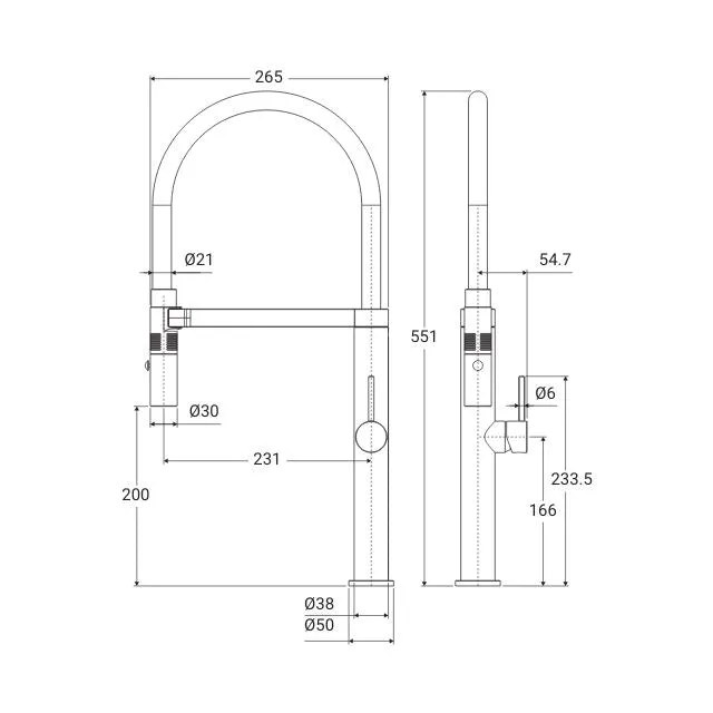 Fienza Kaya Pull Down Sink Mixer Brushed Copper